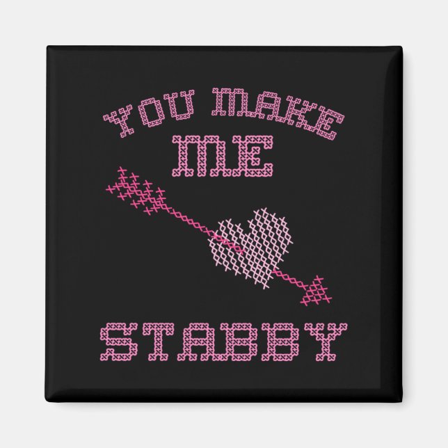 Anti Valentine Ugly Valentines Day Feeling Stabby  Magnet (Framsidan)