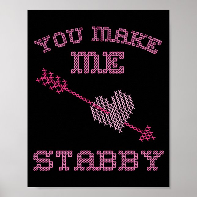 Anti Valentine Ugly Valentines Day Feeling Stabby  Poster (Framsidan)
