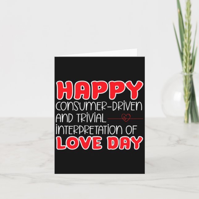 Anti Valentines Day Anti Love Valentine Hate Sing  Kort (Framsida)