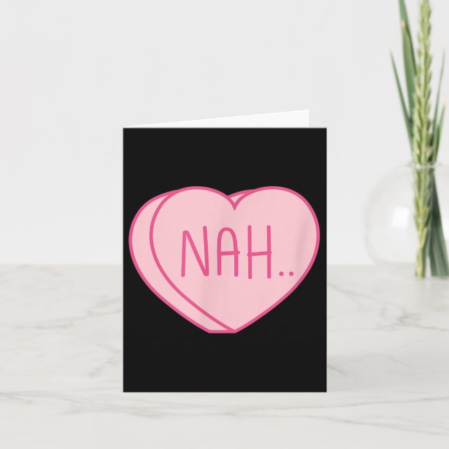 Anti Valentines day Heart Candy Single Awareness Kort (Framsida)