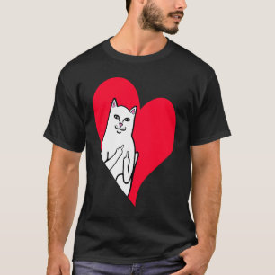 Anti Valentines Day Hjärtalla Katt Söt kattunge Ka T Shirt