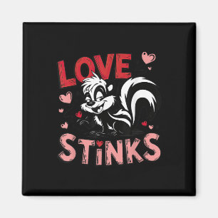 Anti Valentines day Kärlek Stinks Cute Skunk Tee Magnet