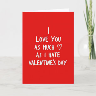 Anti Valentines Day Kärlekskort Kort