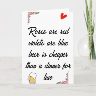 Anti Valentines Day Öl Roligt Kort