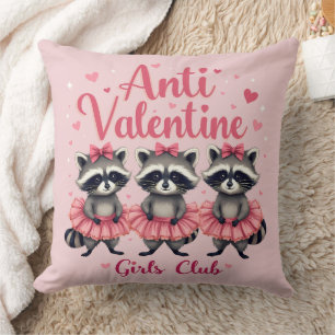 Anti Valentines Day Rolig Tvättbjörn Söt Kawaii Kudde