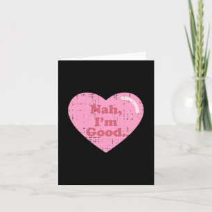 Anti Valentines day Single Awareness Heart NIM Kort