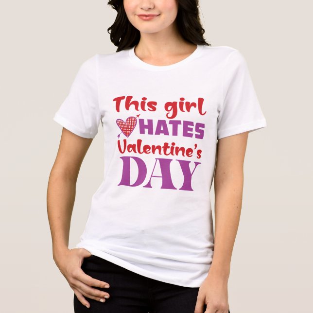 Anti-Valentines Day  T Shirt (Framsida)