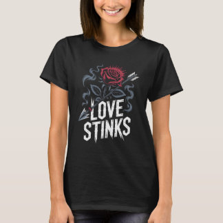 Anti Valentines Day Tattoo Art Rose Graphic - Love T Shirt
