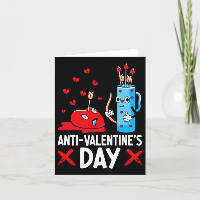 Anti Valentines Day Valentines Day Arrows Single  Kort (Framsida)