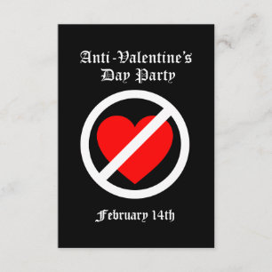 Anti-Valentines partyinbjudan Inbjudningar