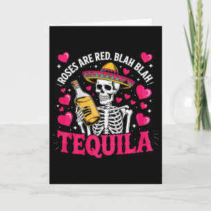 Anti Valentines Rosor Är Röda Blah Crypto Skelett Kort