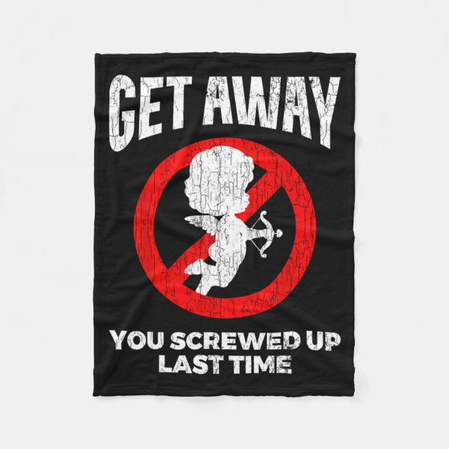 Anti Valentines Sarcastic Cud Quote Funny Gift  Fleecefilt (Framsidan)