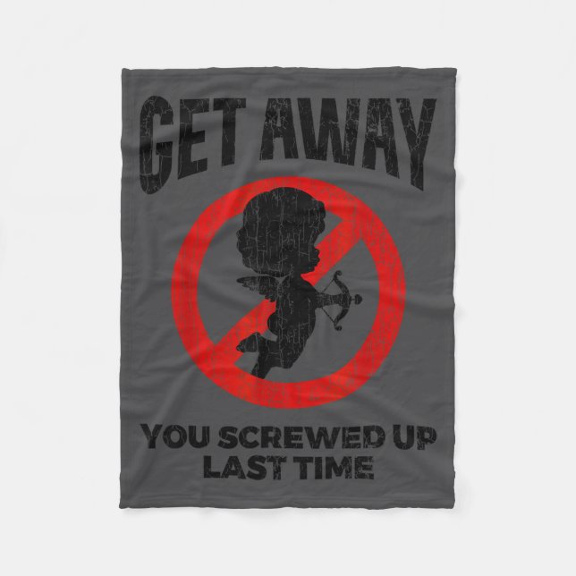 Anti Valentines Sarcastic Cud Quote Funny Gift  Fleecefilt (Framsidan)