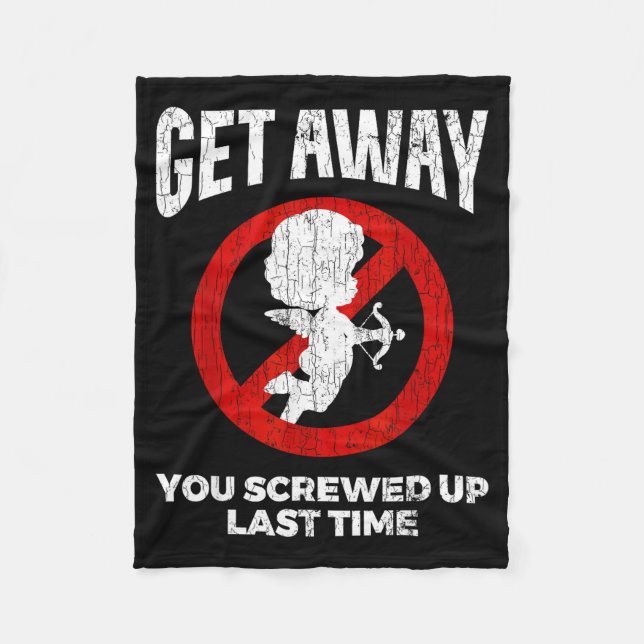 Anti Valentines Sarcastic Cud Quote Funny Gift  Fleecefilt (Framsidan)