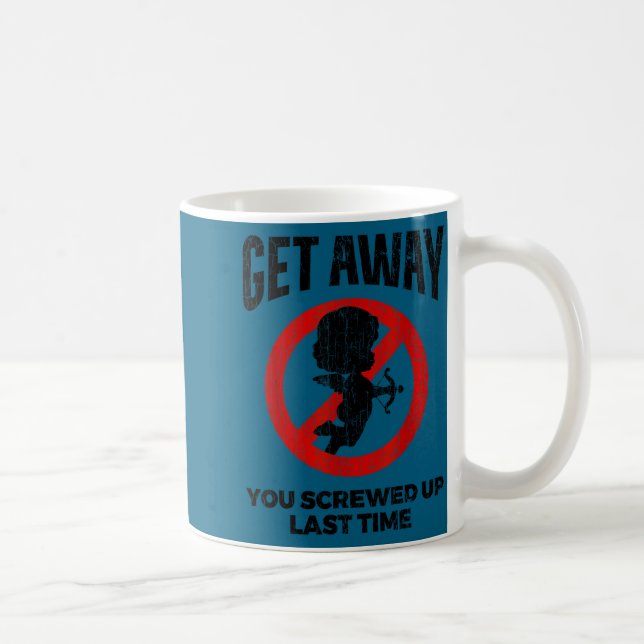 Anti Valentines Sarcastic Cud Quote Funny Gift  Kaffemugg (Höger)