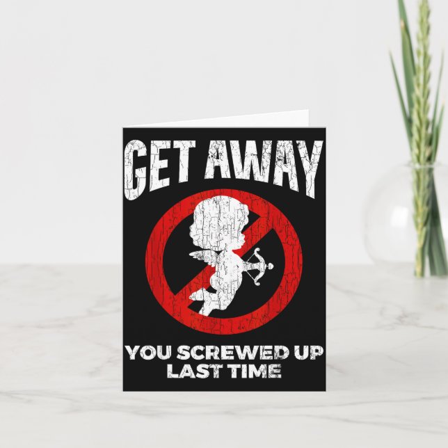 Anti Valentines Sarcastic Cud Quote Funny Gift  Kort (Framsida)