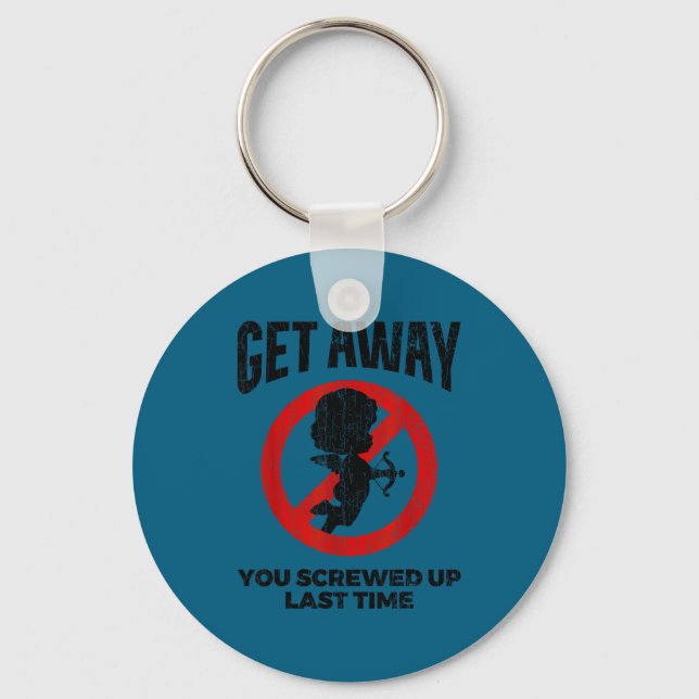 Anti Valentines Sarcastic Cud Quote Funny Gift  Nyckelring (Framsida)