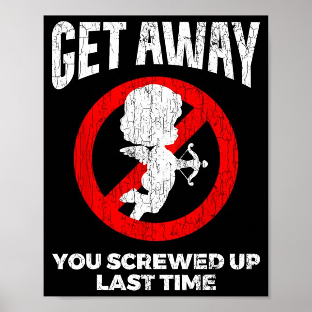 Anti Valentines Sarcastic Cud Quote Funny Gift  Poster (Framsidan)