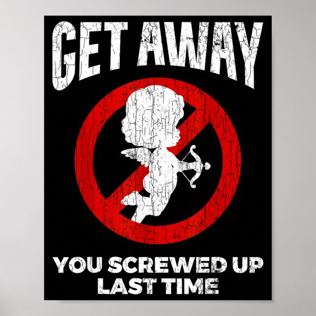 Anti Valentines Sarcastic Cud Quote Funny Gift  Poster (Framsidan)