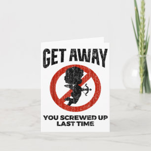 Anti-Valentines Sarcastic Cupid-citat Roligt Prese Kort