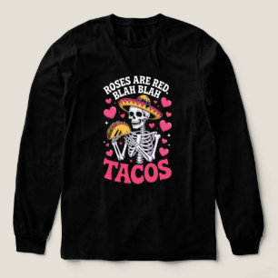 Anti Valentinsdag Rosor är röda Tacos Skeptisk hum T Shirt