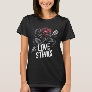 Anti Valentinsdag Tattoo Konst Ros Grafisk - Kärle T Shirt