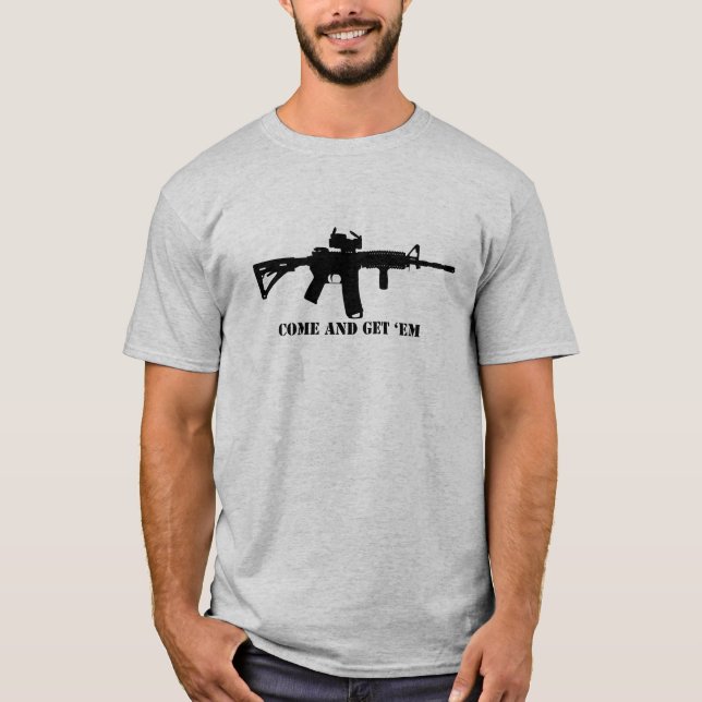 Anti vapenkontroll, vapenälskare, NRA T Shirt (Framsida)