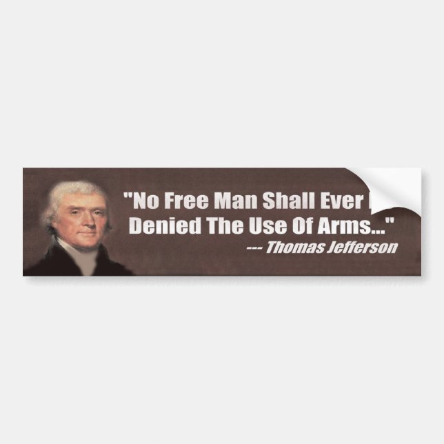 Anti vapenkontroll - vapenrättigheter bildekal (Framsidan)