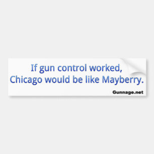 Anti vapenkontrollbildekal - Chicago - blått Bildekal
