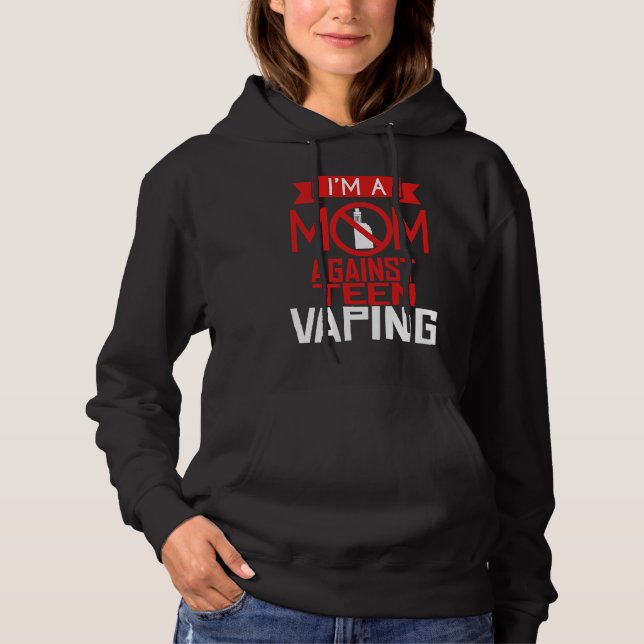 Anti-Vaping Tonårsmamma Vape Protest  Mors dag T Shirt (Framsida)