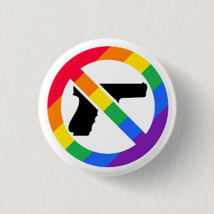 Anti-Vapnet LGBT regnbågen klämmer fast Knapp