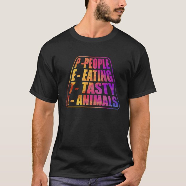 Anti Vegan Meat   Saying  4 T Shirt (Framsida)