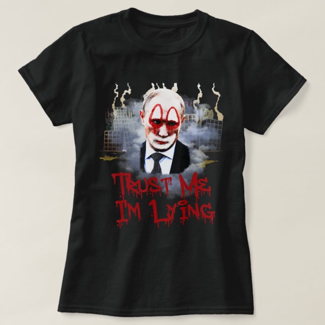 Anti Vladimir Putin Support Ukraina jag Ljuger.png T Shirt (Design framsida)