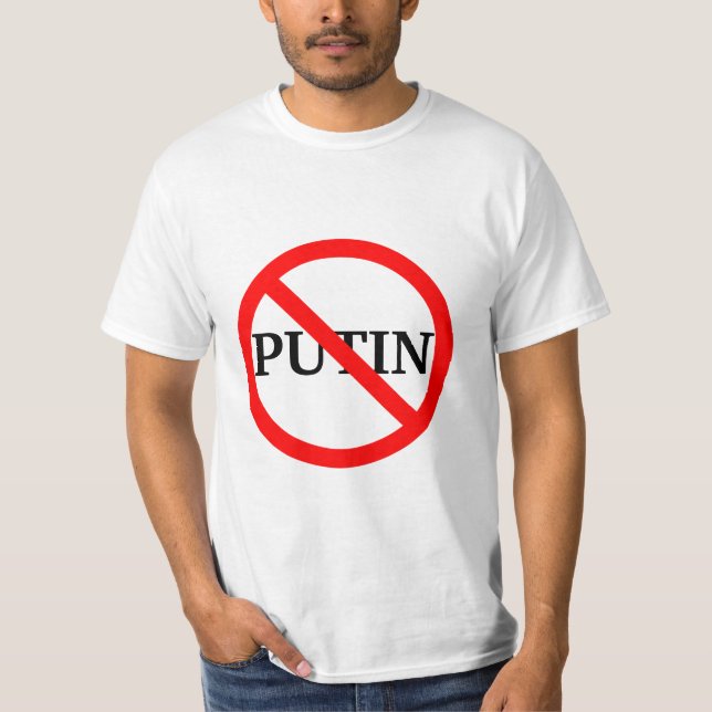 Anti Vladimir Putin  T Shirt (Framsida)