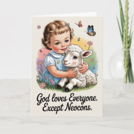 Anti War America First Easter Peace Christian Card Kort