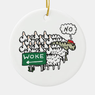Anti Woke Julgransprydnad Keramik