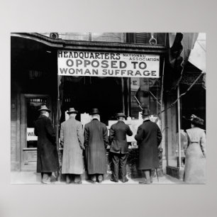 Anti-Woman Suffrage Group, 1911 Poster