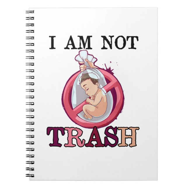 Antiabort Pro-Life Choice Stoppa ofödda liv Anteckningsbok (Framsidan)