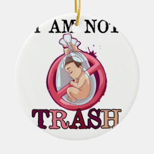 Antiabort Pro-Life Choice Stoppa ofödda liv Julgransprydnad Keramik