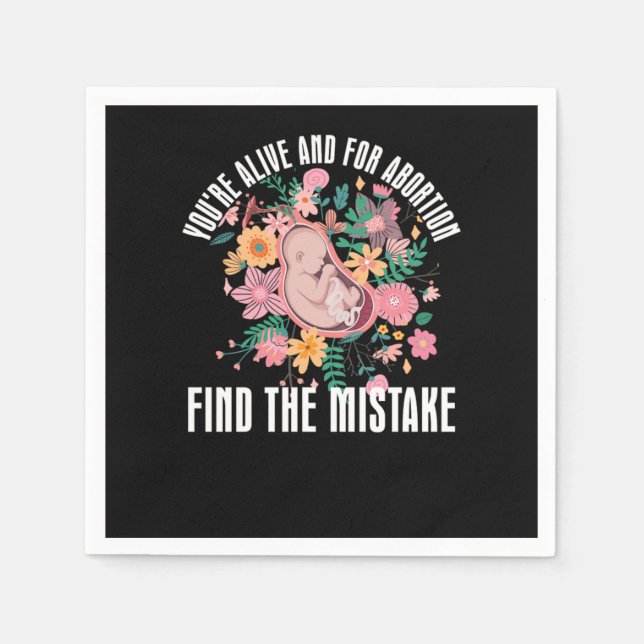 Antiabort Pro Life Välj ett liv Pappersservett (Framsidan)