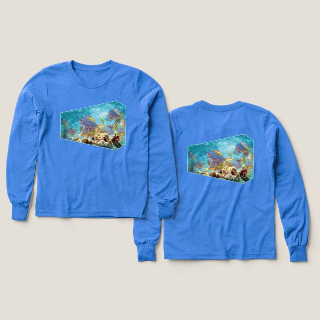 Antiafisk vid korallrev - Fotografisk design | T Shirt (Design framsida och baksida)