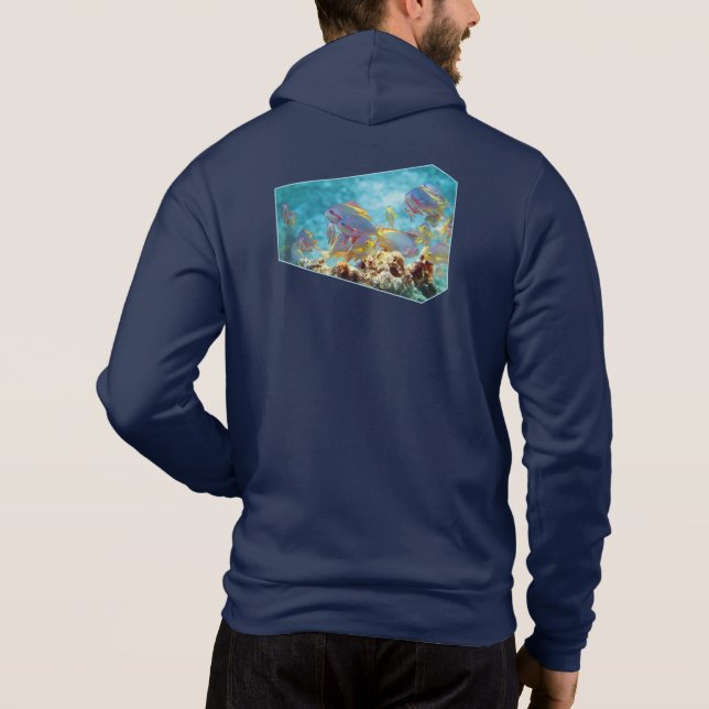 Antiafisk vid korallrev - Fotografisk design | T Shirt (Baksida)