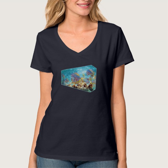 Antiafisk vid korallrev - Fotografisk design | T Shirt (Framsida)