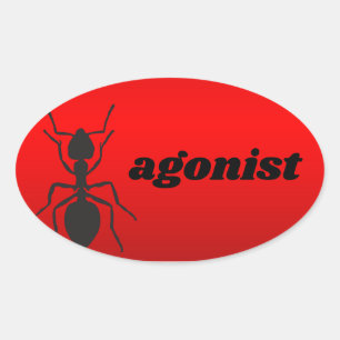 antiagonist ovalt klistermärke