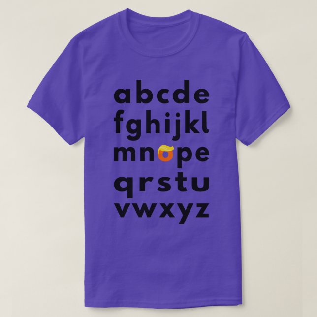 AntiAlphabet Nope I T Shirt (Design framsida)