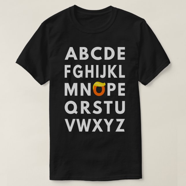 AntiAlphabet Nope IV T Shirt (Design framsida)