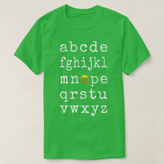 AntiAlphabet Nope V T Shirt (Design framsida)