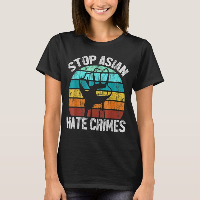 Antiasiatisk rasism Aapi American Stop Asian Hate  T Shirt (Framsida)