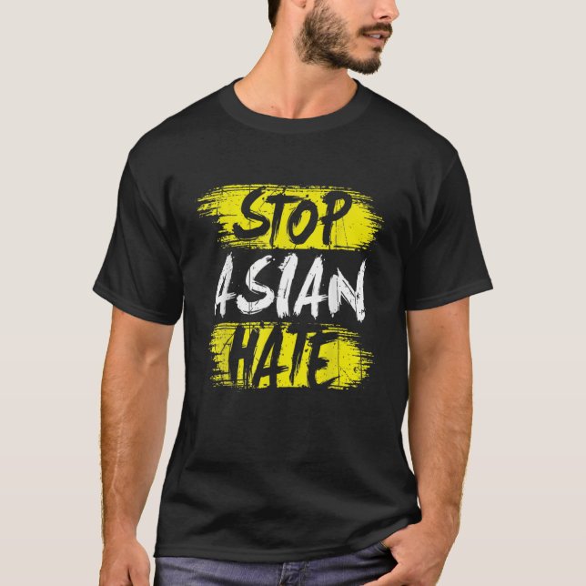 Antiasiatisk rasism - AAPI-medvetande Stoppa asiat T Shirt (Framsida)