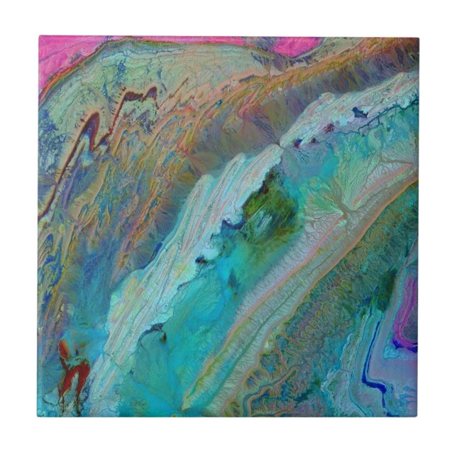 Antiatlasbergen i Marocko - satelliten Terra Kakelplatta (Framsidan)